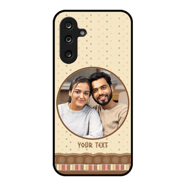 Samsung Galaxy M36 5G Custom Glass Phone Case - Brown Dotted Mobile Case Design Samsung Galaxy M36 5G Custom Glass Phone Case - Brown Dotted Mobile Case Design
