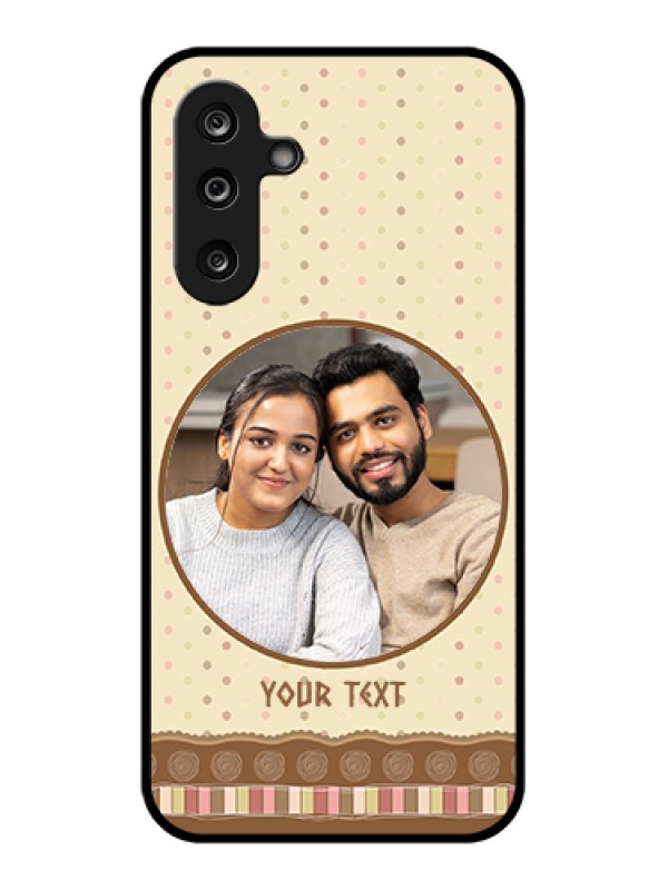 Custom Samsung Galaxy M36 5G Custom Glass Phone Case - Brown Dotted Mobile Case Design