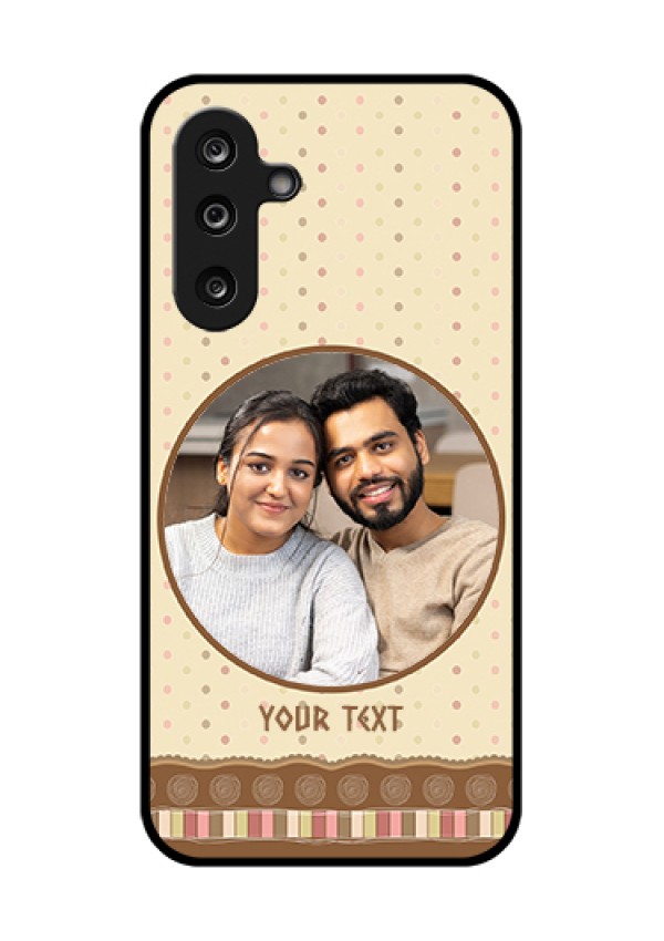 Samsung Galaxy M36 5G Custom Glass Phone Case - Brown Dotted Mobile Case Design