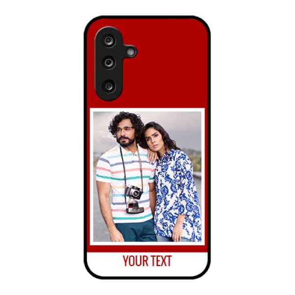 Samsung Galaxy M36 5G Custom Glass Phone Case - Red Color Design