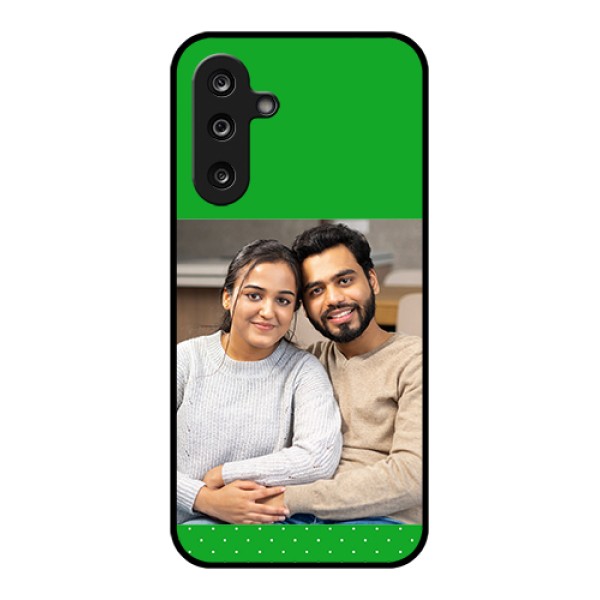 Samsung Galaxy M36 5G Custom Glass Phone Case - Green Pattern Design Samsung Galaxy M36 5G Custom Glass Phone Case - Green Pattern Design