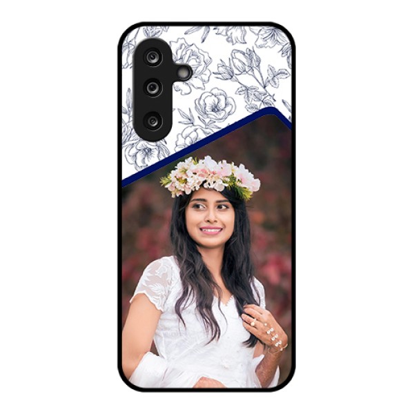 Samsung Galaxy M36 5G Custom Glass Phone Case - Classy Floral Design Samsung Galaxy M36 5G Custom Glass Phone Case - Classy Floral Design