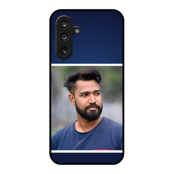 Samsung Galaxy M36 5G Custom Glass Phone Case - Simple Royal Blue Design Samsung Galaxy M36 5G Custom Glass Phone Case - Simple Royal Blue Design