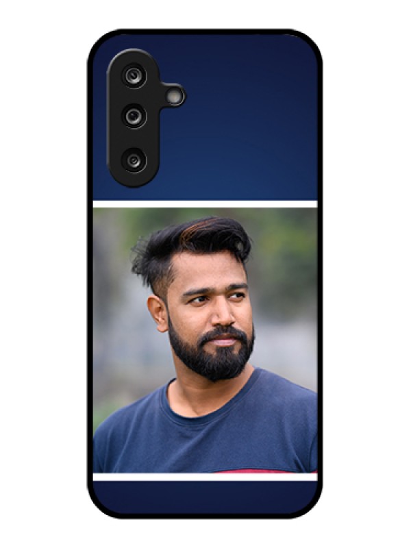 Custom Samsung Galaxy M36 5G Custom Glass Phone Case - Simple Royal Blue Design