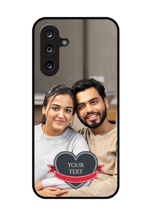 Samsung Galaxy M36 5G Custom Glass Phone Case - Just Married Couple Design