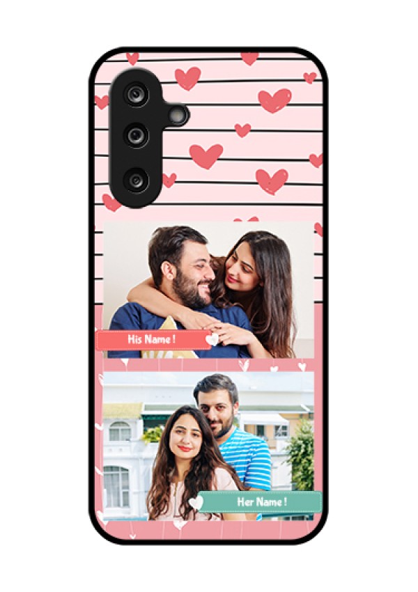 Samsung Galaxy M36 5G Custom Glass Phone Case - Photo With Heart Design