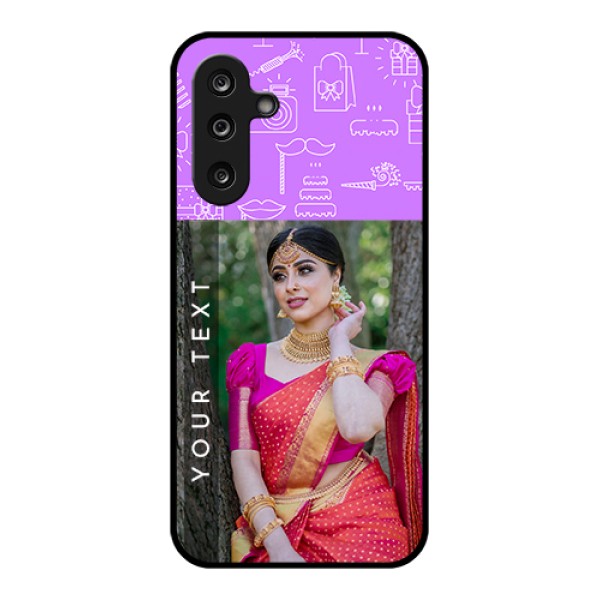 Samsung Galaxy M36 5G Custom Glass Phone Case - Birthday Icons Design Samsung Galaxy M36 5G Custom Glass Phone Case - Birthday Icons Design