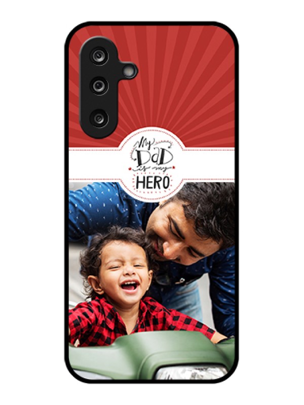 Custom Samsung Galaxy M36 5G Custom Glass Phone Case - My Dad Hero Design