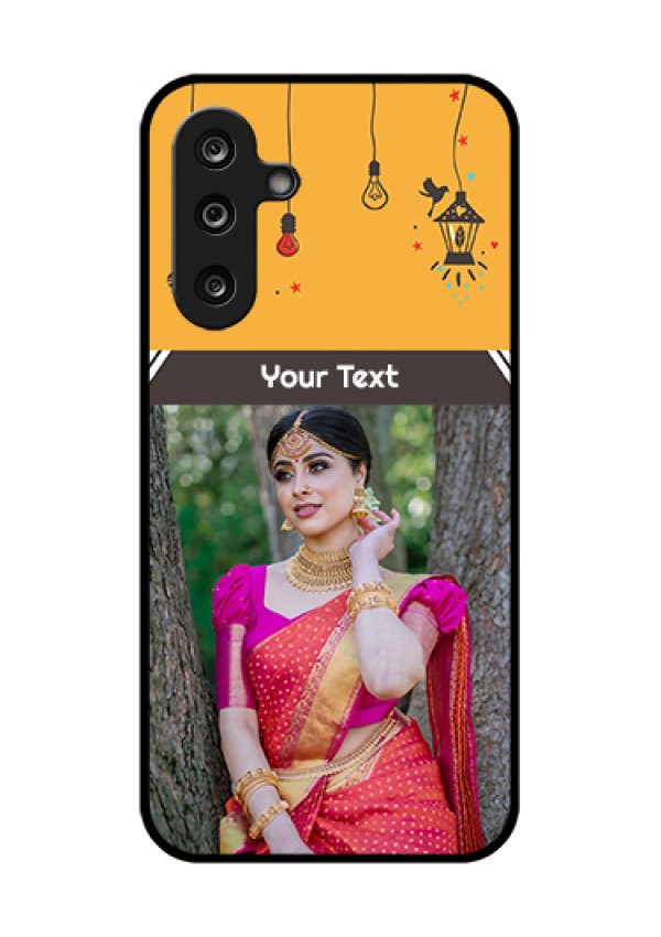 Samsung Galaxy M36 5G Custom Glass Phone Case - With Family Picture And Icons