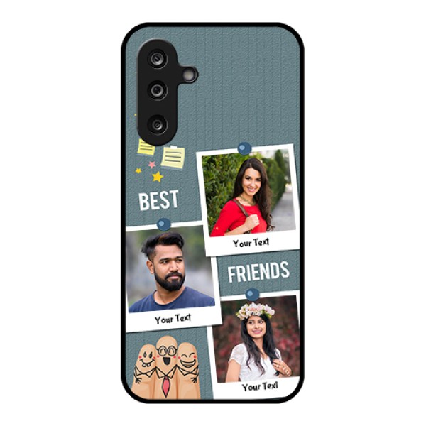 Samsung Galaxy M36 5G Custom Glass Phone Case - Sticky Frames And Friendship Design Samsung Galaxy M36 5G Custom Glass Phone Case - Sticky Frames And Friendship Design