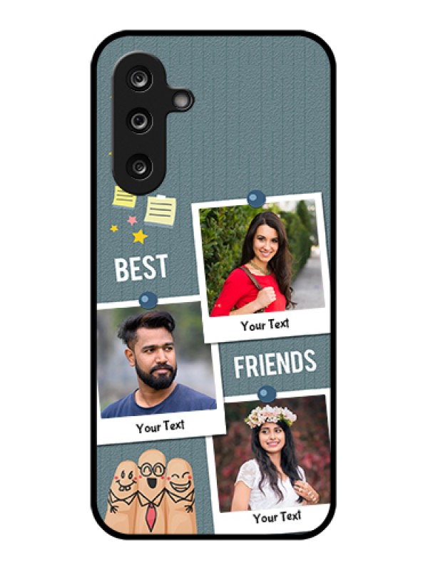Custom Samsung Galaxy M36 5G Custom Glass Phone Case - Sticky Frames And Friendship Design