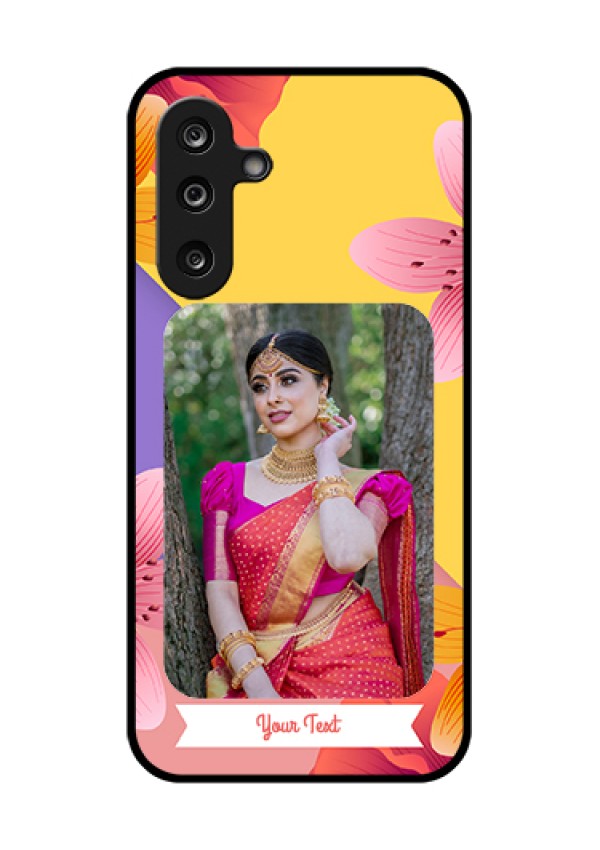 Samsung Galaxy M36 5G Custom Glass Phone Case - 3 Image With Vintage Floral Design