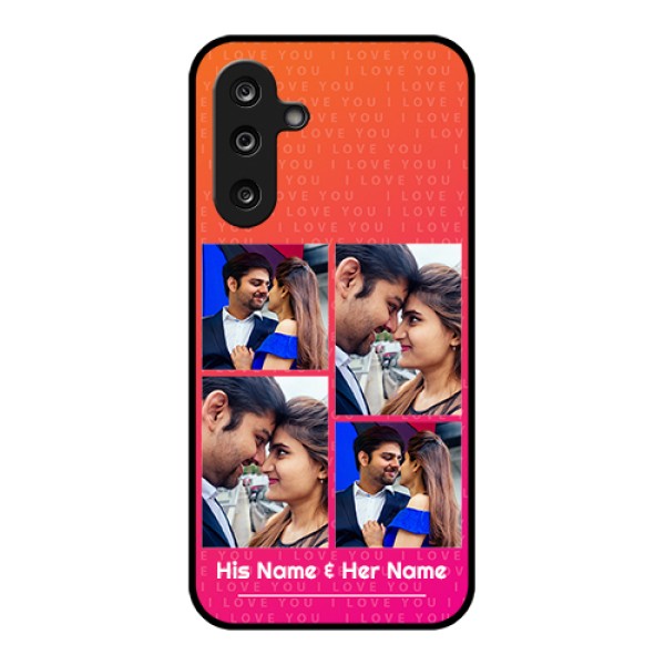 Samsung Galaxy M36 5G Custom Glass Phone Case - I Love You Pink Design Samsung Galaxy M36 5G Custom Glass Phone Case - I Love You Pink Design