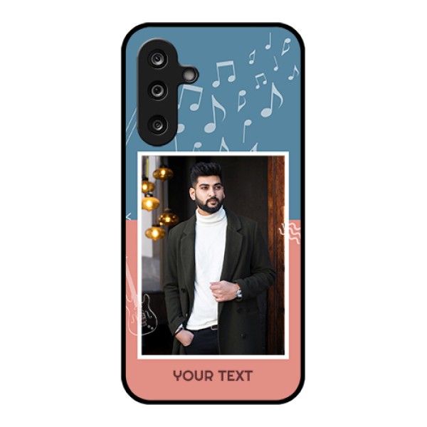 Samsung Galaxy M36 5G Custom Glass Phone Case - With Color Musical Note Design Samsung Galaxy M36 5G Custom Glass Phone Case - With Color Musical Note Design