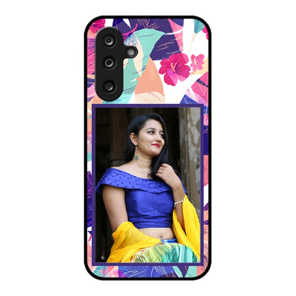 Samsung Galaxy M36 5G Custom Glass Phone Case - Abstract Floral Design Samsung Galaxy M36 5G Custom Glass Phone Case - Abstract Floral Design