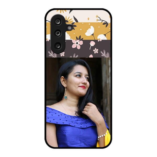 Samsung Galaxy M36 5G Custom Glass Phone Case - Stylish Floral Design Samsung Galaxy M36 5G Custom Glass Phone Case - Stylish Floral Design