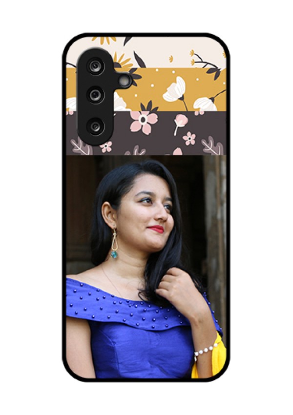 Samsung Galaxy M36 5G Custom Glass Phone Case - Stylish Floral Design