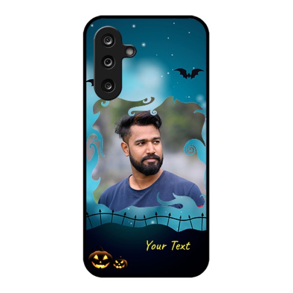 Samsung Galaxy M36 5G Custom Glass Phone Case - Halloween Frame Design Samsung Galaxy M36 5G Custom Glass Phone Case - Halloween Frame Design
