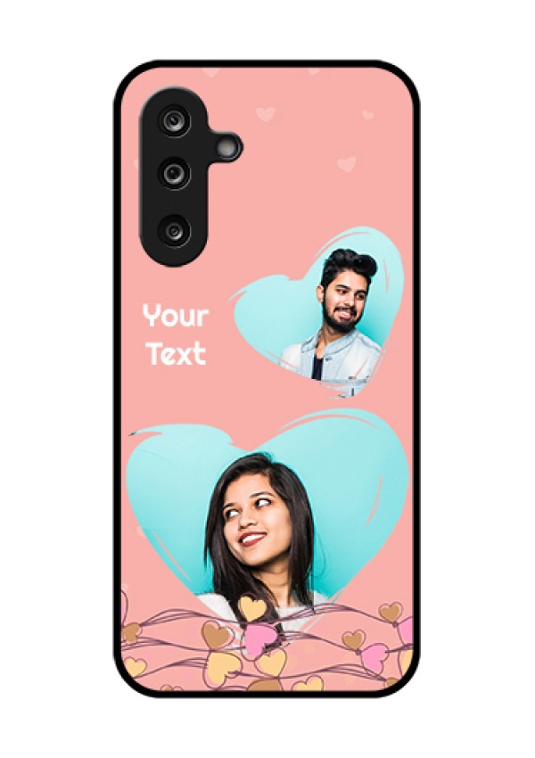 Samsung Galaxy M36 5G Custom Glass Phone Case - Love Doodle Design