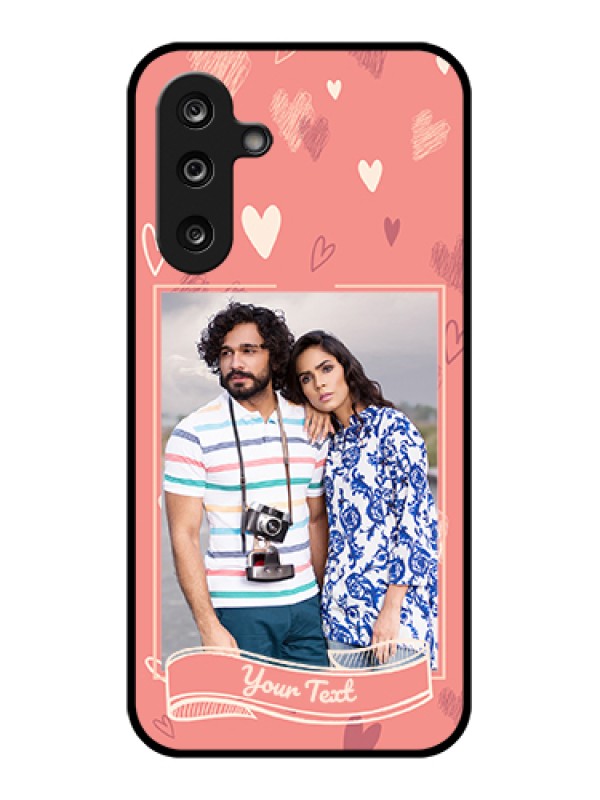 Custom Samsung Galaxy M36 5G Custom Glass Phone Case - Love Doodle Art Design