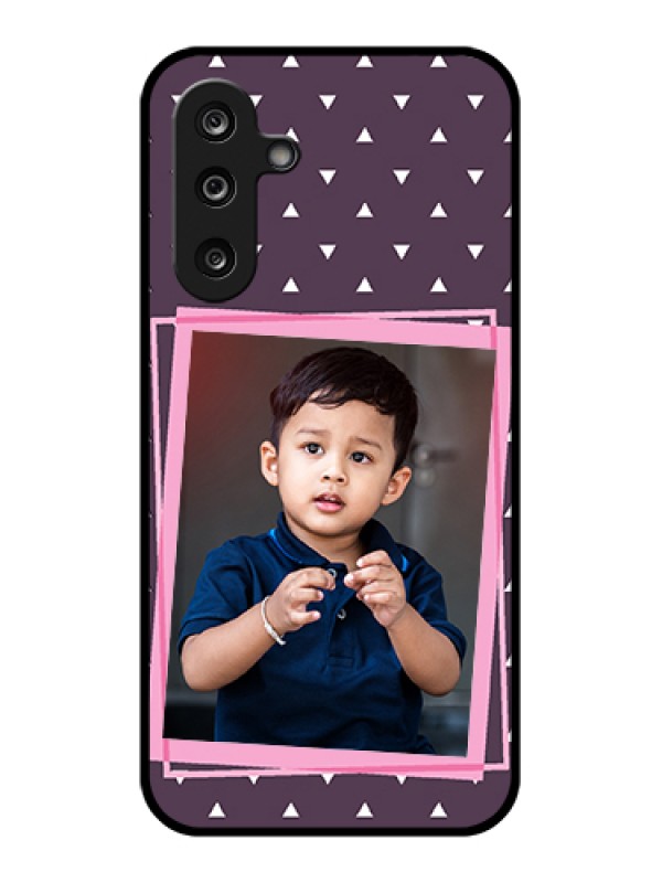 Custom Samsung Galaxy M36 5G Custom Glass Phone Case - Triangle Pattern Dotted Design