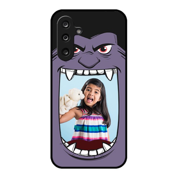 Samsung Galaxy M36 5G Custom Glass Phone Case - Angry Monster Design Samsung Galaxy M36 5G Custom Glass Phone Case - Angry Monster Design