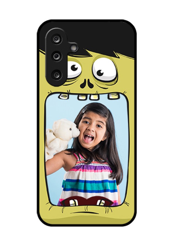 Samsung Galaxy M36 5G Custom Glass Phone Case - Cartoon Monster Back Case Design