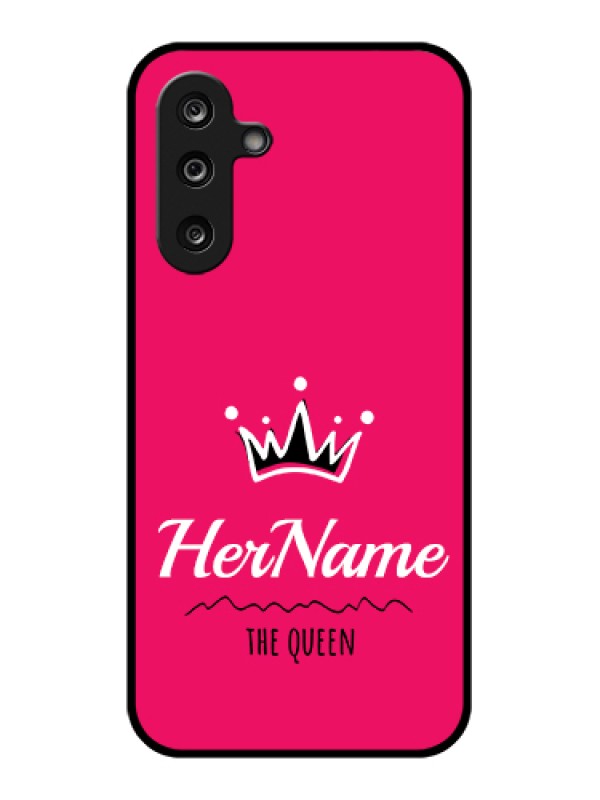 Custom Samsung Galaxy M36 5G Custom Glass Phone Case - Queen With Name Design