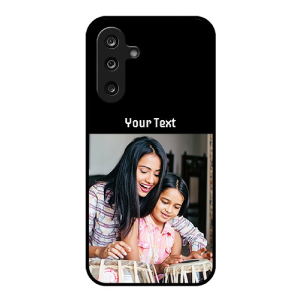 Samsung Galaxy M36 5G Custom Glass Phone Case - Photo With Name Design