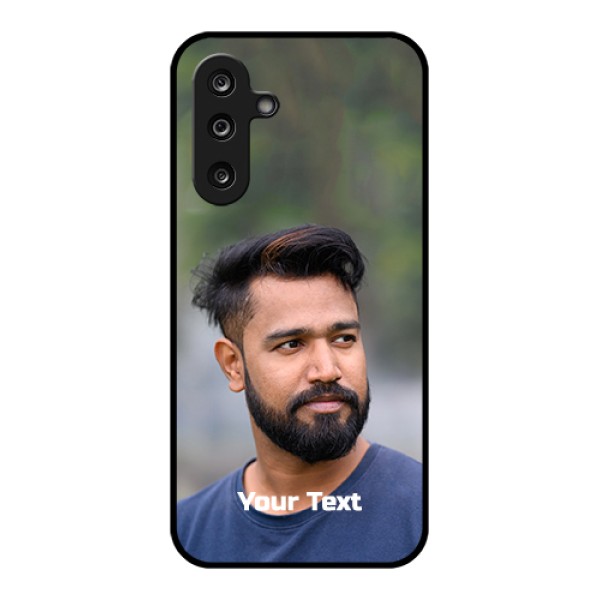 Samsung Galaxy M36 5G Custom Glass Phone Case - Photo With Text Design