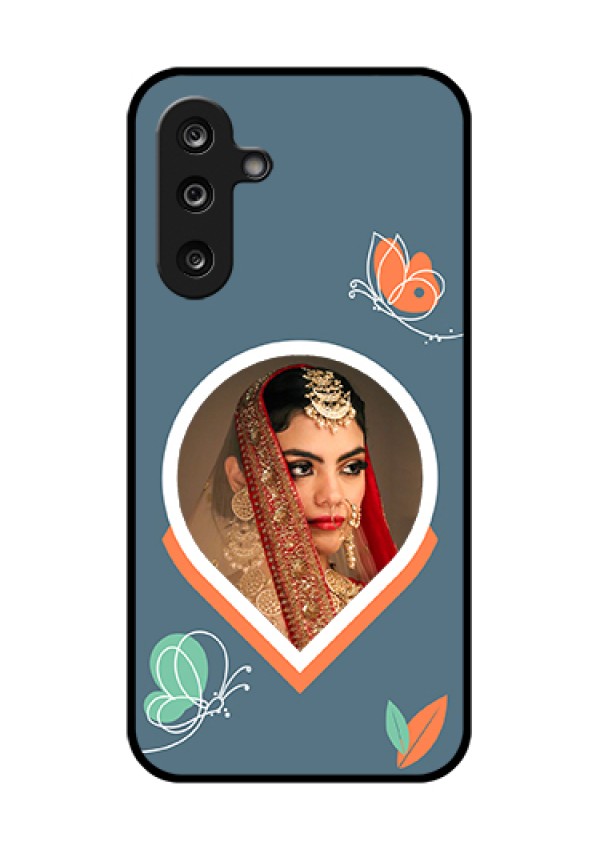 Samsung Galaxy M36 5G Custom Glass Phone Case - Droplet Butterflies Design