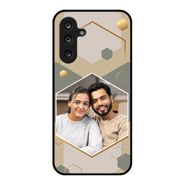 Samsung Galaxy M36 5G Custom Glass Phone Case - Stylish Hexagon Pattern Design Samsung Galaxy M36 5G Custom Glass Phone Case - Stylish Hexagon Pattern Design