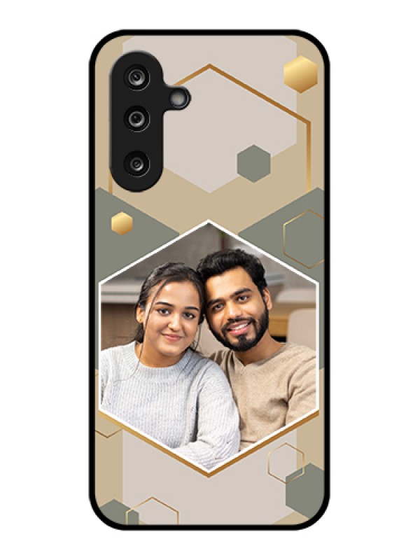 Custom Samsung Galaxy M36 5G Custom Glass Phone Case - Stylish Hexagon Pattern Design