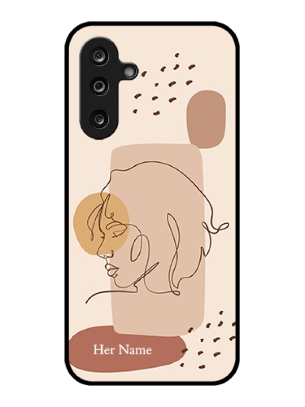 Custom Samsung Galaxy M36 5G Custom Glass Phone Case - Calm Woman Line Art Design