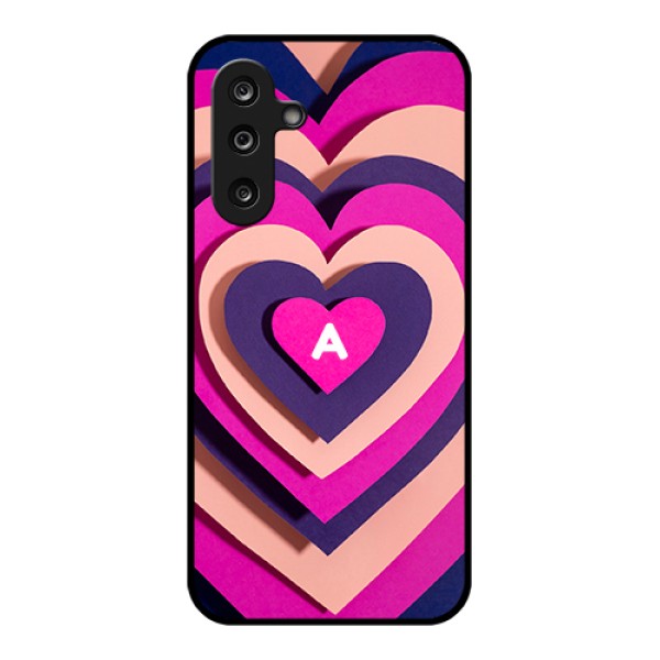 Samsung Galaxy M36 5G Custom Glass Phone Case - Cute Heart Pattern Design Samsung Galaxy M36 5G Custom Glass Phone Case - Cute Heart Pattern Design
