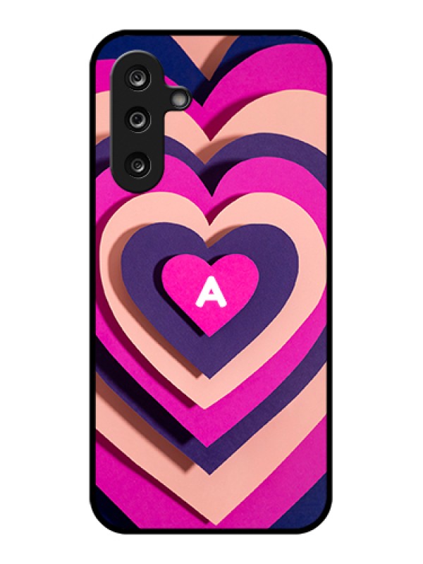 Custom Samsung Galaxy M36 5G Custom Glass Phone Case - Cute Heart Pattern Design