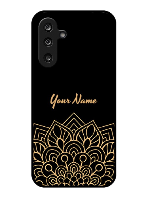 Custom Samsung Galaxy M36 5G Custom Glass Phone Case - Golden Mandala Design