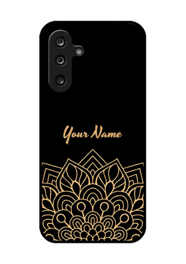 Samsung Galaxy M36 5G Custom Glass Phone Case - Golden Mandala Design