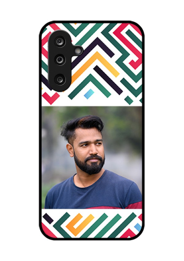 Samsung Galaxy M36 5G Custom Glass Phone Case - Colorful Maze Pattern Design