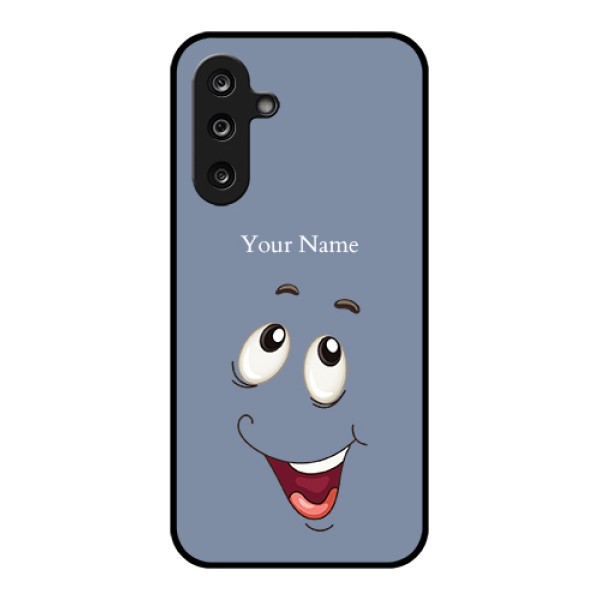 Samsung Galaxy M36 5G Custom Glass Phone Case - Laughing Cartoon Face Design