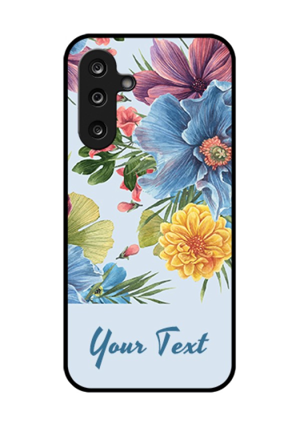 Samsung Galaxy M36 5G Custom Glass Phone Case - Stunning Watercolored Flowers Painting Design