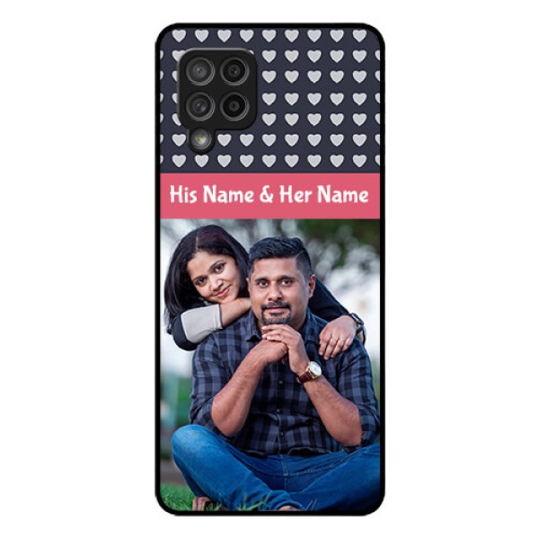 Galaxy M42 5G Custom Glass Mobile Case - Love Symbols Design