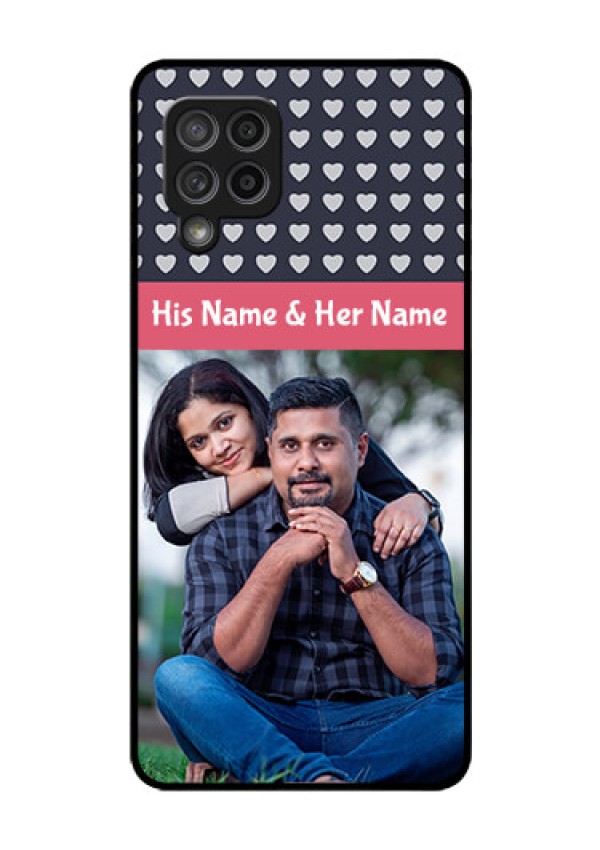 Galaxy M42 5G Custom Glass Mobile Case - Love Symbols Design