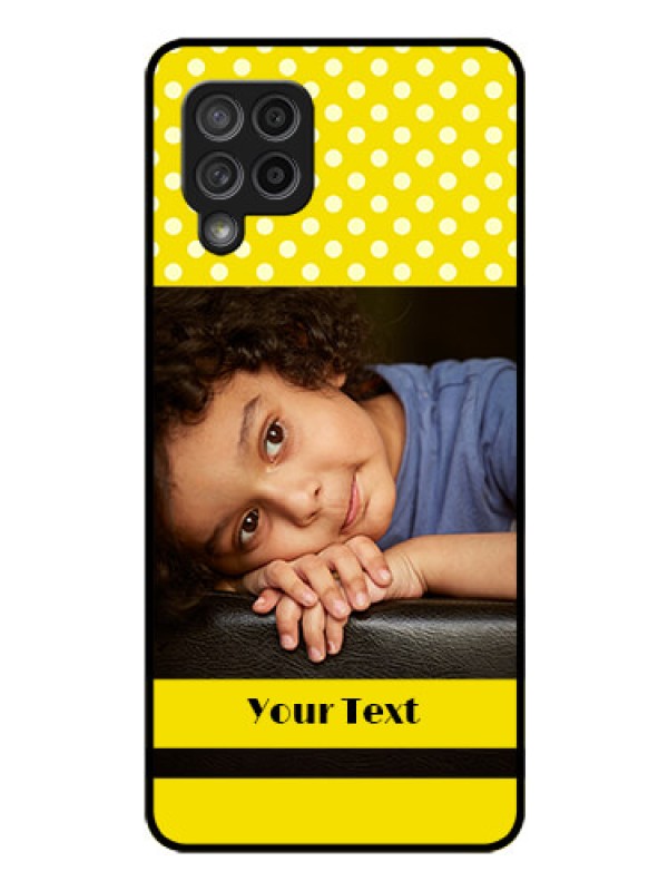 Custom Galaxy M42 5G Custom Glass Phone Case - Bright Yellow Case Design