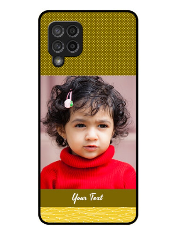 Custom Galaxy M42 5G Custom Glass Phone Case - Simple Green Color Design
