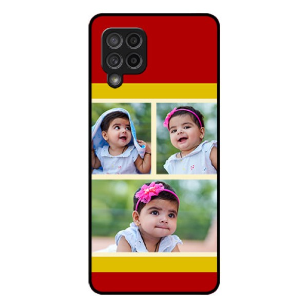Galaxy M42 5G Custom Glass Mobile Case - Multiple Pic Upload Design