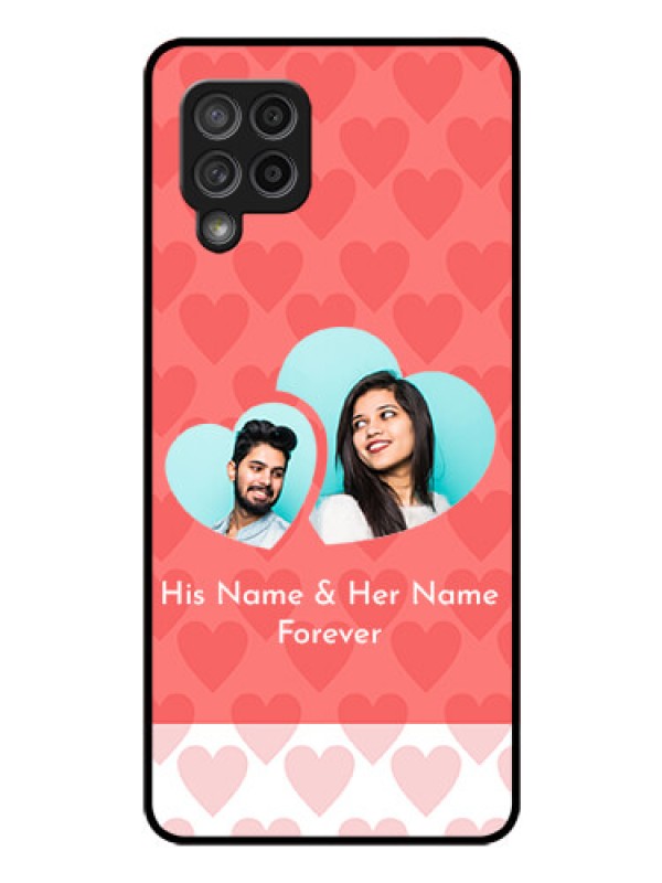 Custom Galaxy M42 5G Personalized Glass Phone Case - Couple Pic Upload Design