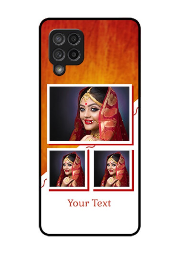 Galaxy M42 5G Custom Glass Phone Case - Wedding Memories Design