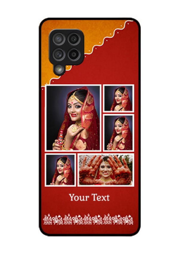 Galaxy M42 5G Personalized Glass Phone Case - Wedding Pic Upload Design