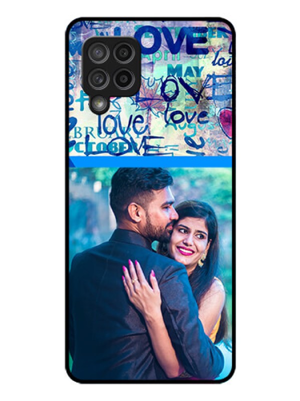 Custom Galaxy M42 5G Custom Glass Mobile Case - Colorful Love Design